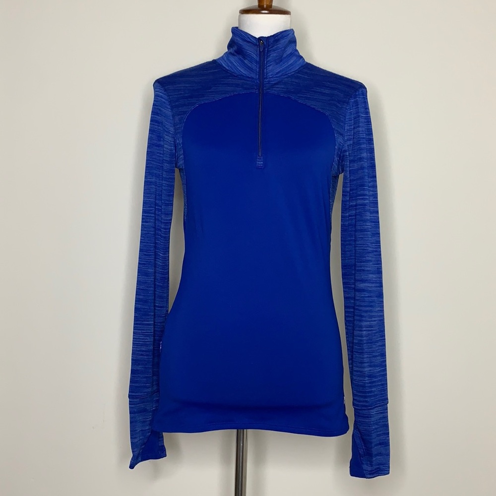 UNDER ARMOUR Blue Half Zip Fitted Coldgear Top M